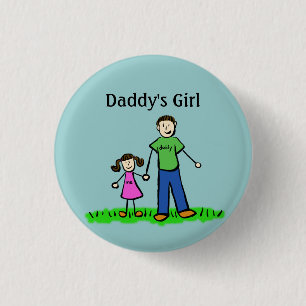 Badge Rond 2,50 Cm Daddy's Girl Buttons Custom Family Pendant Pins