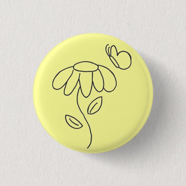 Badge Rond 2,50 Cm Daisy (Devant)