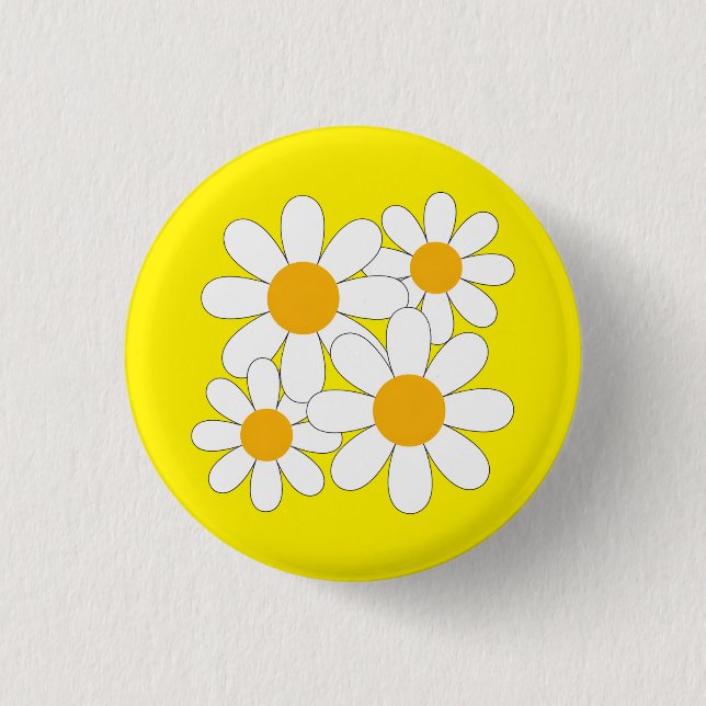 Badge Rond 2,50 Cm Daisy Lumineuse et Audacieuse (Devant)