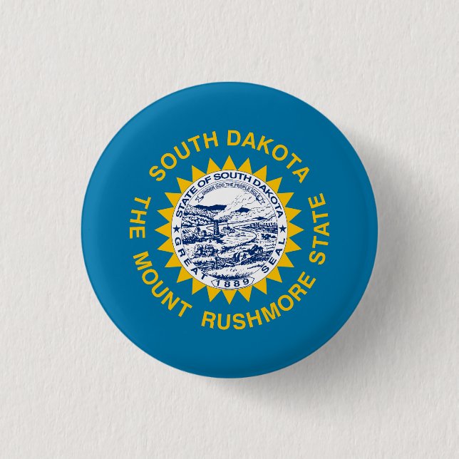 Badge Rond 2,50 Cm Dakota du Sud (Devant)