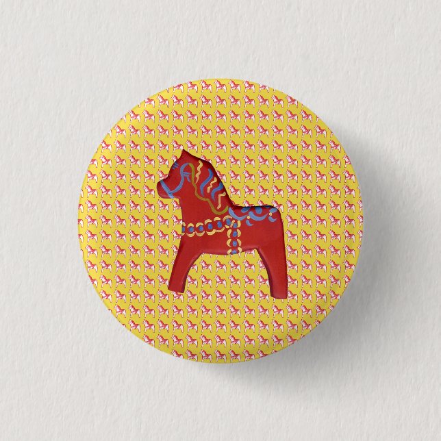 Badge Rond 2,50 Cm Dala Horse (Devant)