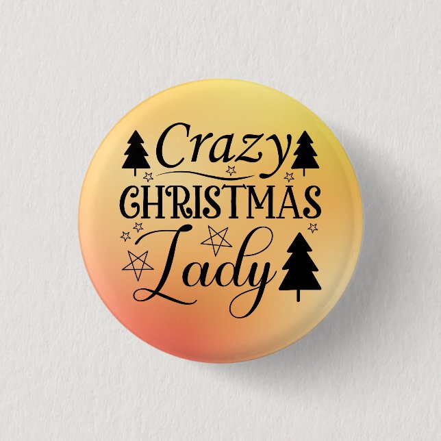 Badge Rond 2,50 Cm Dame de Noël folle-45322 (Devant)