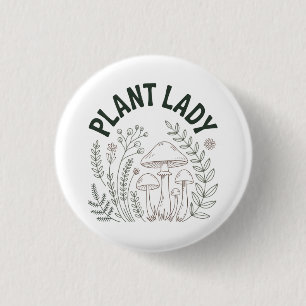 Badge Rond 2,50 Cm Dame des plantes