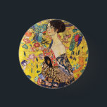 Badge Rond 2,50 Cm Dame Gustav Klimt Avec Ventilateur<br><div class="desc">Dame Gustav Klimt Avec Bouton De Ventilateur</div>