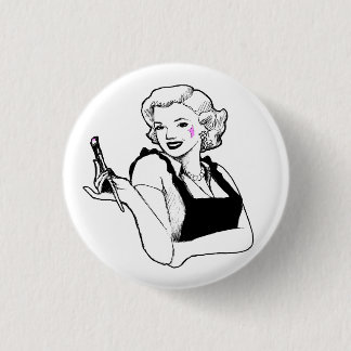 Badge Rond 2,50 Cm Dames peintes - Pin d'artiste de femme