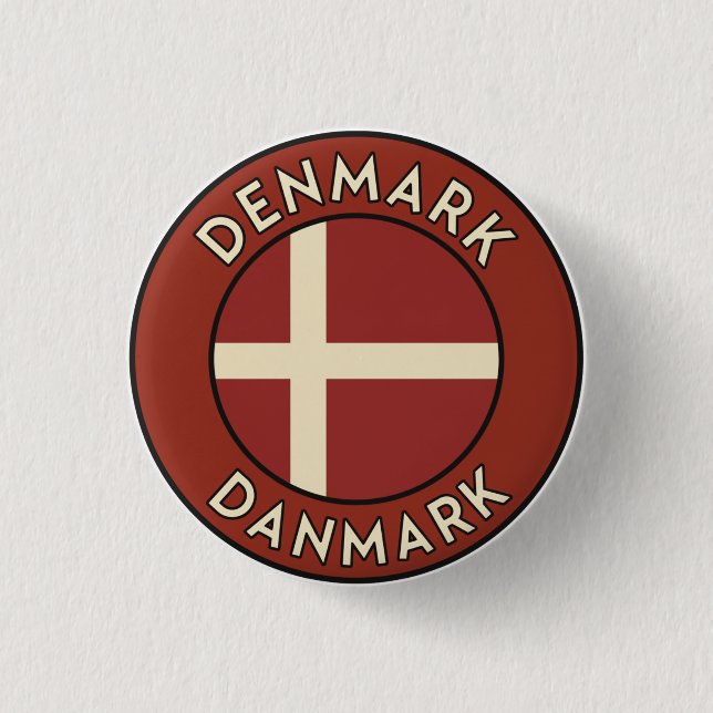 Badge Rond 2,50 Cm Danemark Danmark  (Devant)