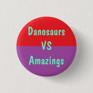 Badge Rond 2,50 Cm Danosaurs contre le bouton d'Amazings