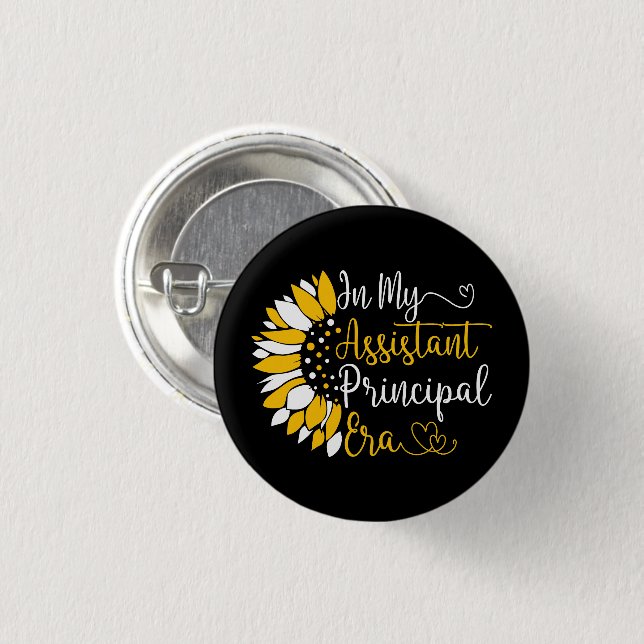 Badge Rond 2,50 Cm Dans Mon Assistant Principal Era School Enseignant (Devant & derrière)