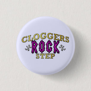 Badge Rond 2,50 Cm Danse obstruante d'étape de roche de Cloggers
