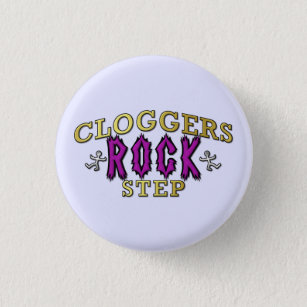 Badge Rond 2,50 Cm Danse obstruante d'étape de roche de Cloggers