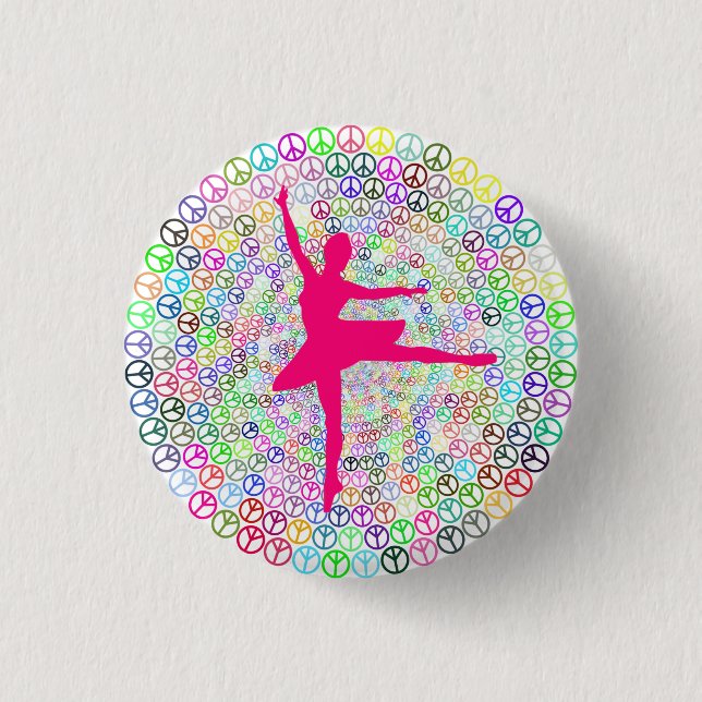 Badge Rond 2,50 Cm Danse pour la paix (Devant)
