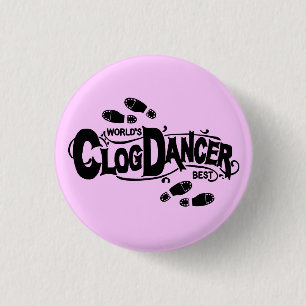 Badge Rond 2,50 Cm Danseur vintage d'entrave obstruant les chaussures