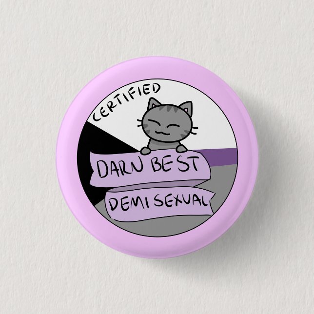 Badge Rond 2,50 Cm Darn meilleur Demisexual (Devant)