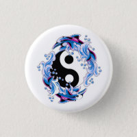 Dauphins frais de Yin Yang de symbole de tatouage