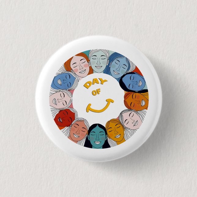 Badge Rond 2,50 Cm Day of Happiness  (Devant)