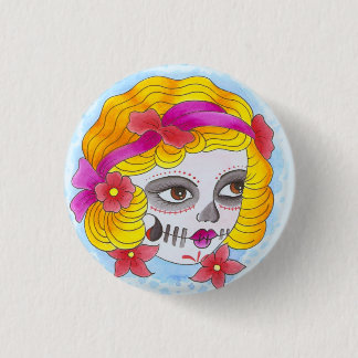 Badge Rond 2,50 Cm day of the dead