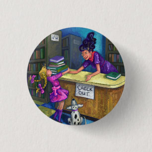 Badge Rond 2,50 Cm De bibliothèque de contrôle illustration