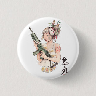 Badge Rond 2,50 Cm De "démons Pin original de salle de Bruyère"