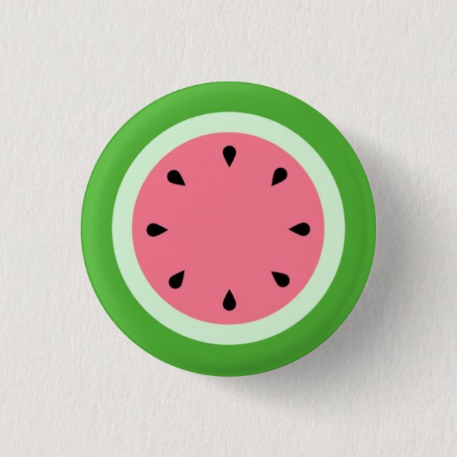 Badge Rond 2,50 Cm D'eau/pastèque de melon (Devant)