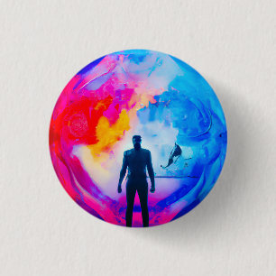 Badge Rond 2,50 Cm Debout dans les couleurs