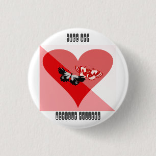 Badge Rond 2,50 Cm Décollage sans tomber Coeur Saint-Valentin