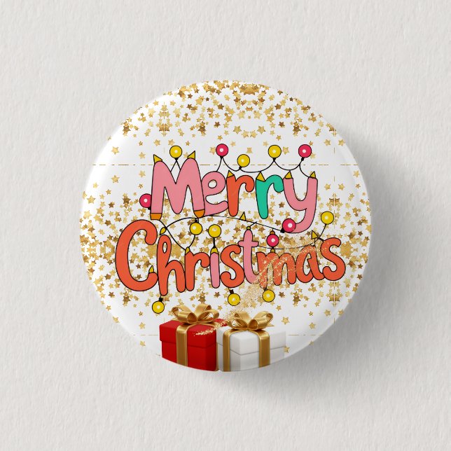 Badge Rond 2,50 Cm Décoration de fête de Noël  (Devant)