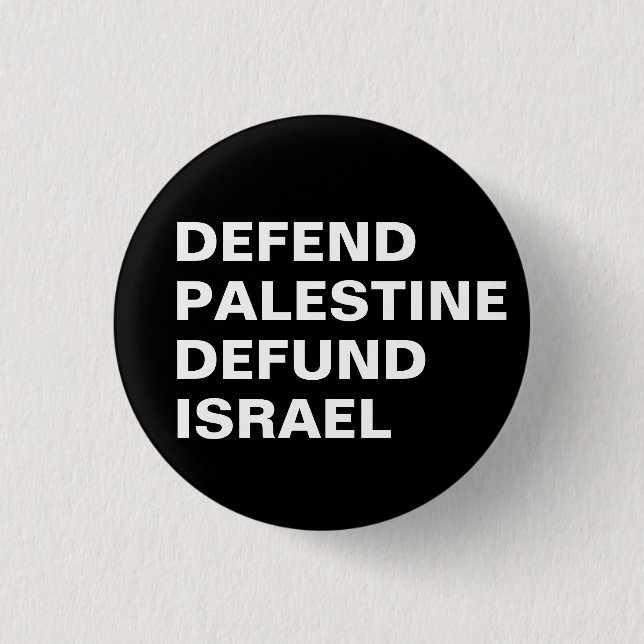 Badge Rond 2,50 Cm Défendre la Palestine pour le remboursement d'Isra (Devant)