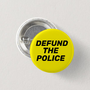 Badge Rond 2,50 Cm "Défendre la police" jaune noir