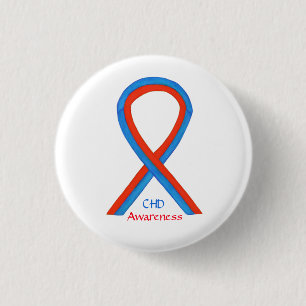 Badge Rond 2,50 Cm Déficience cardiaque congénitale Sensibilisation