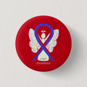 Badge Rond 2,50 Cm Déficience cardiaque congénitale Sensibilisation a