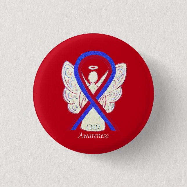 Badge Rond 2,50 Cm Déficience cardiaque congénitale Sensibilisation a (Devant)