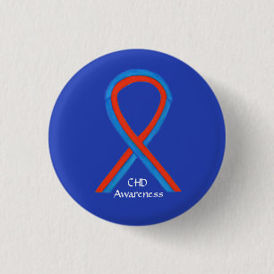 Badge Rond 2,50 Cm Déficience cardiaque congénitale Sensibilisation a