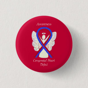 Badge Rond 2,50 Cm Déficience cardiaque congénitale Sensibilisation a