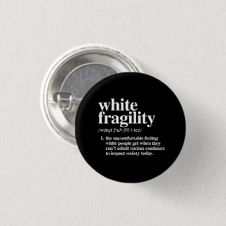 Badge Rond 2,50 Cm Définition de la fragilité blanche