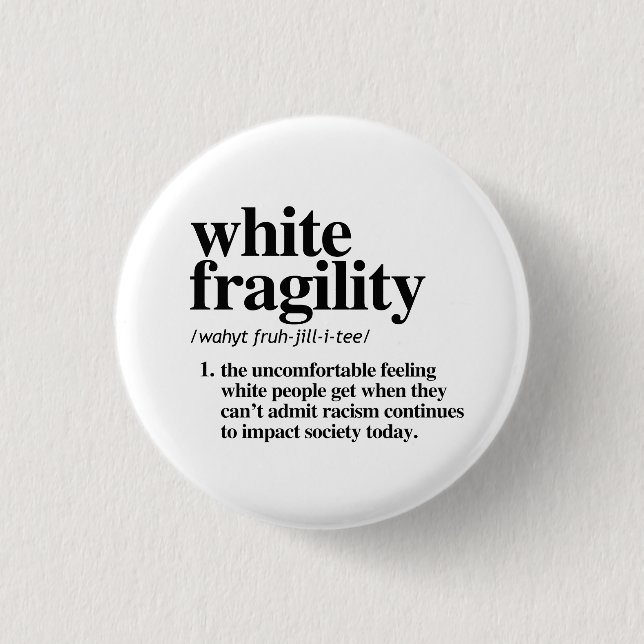 Badge Rond 2,50 Cm Définition de la fragilité blanche (Devant)