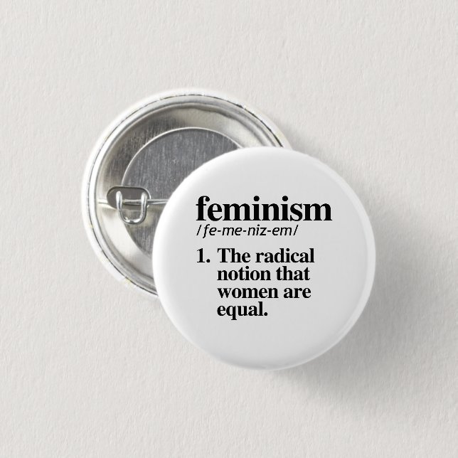 Badge Rond 2,50 Cm Définition du féminisme (Devant & derrière)