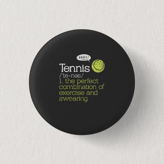 Badge Rond 2,50 Cm Définition du tennis (Devant)