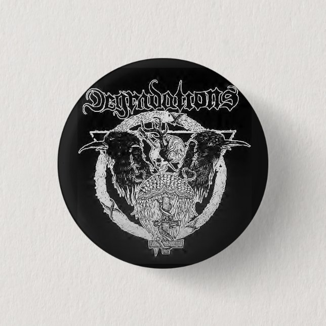 Badge Rond 2,50 Cm Dégradation-Petit bouton d'épouvantails (Devant)