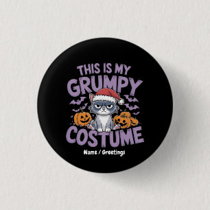 Badge Rond 2,50 Cm Déguisement Halloween de Grumpy Cat, drôle d'anima