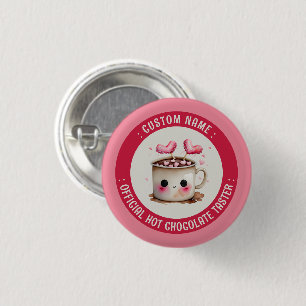 Badge Rond 2,50 Cm Dégustation officielle de chocolat chaud