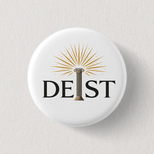 Badge Rond 2,50 Cm Deist - Deism Enlightenment Philosophy (Devant)