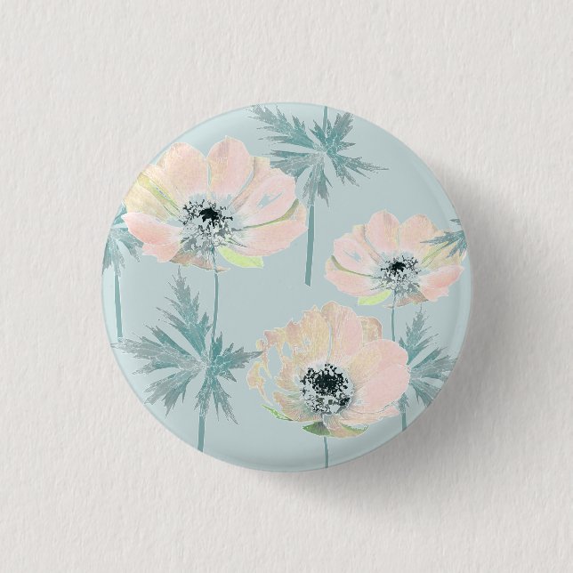 Badge Rond 2,50 Cm Delicate pink anemones (Devant)