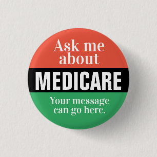 Badge Rond 2,50 Cm Demandez-moi à propos du bouton Medicare