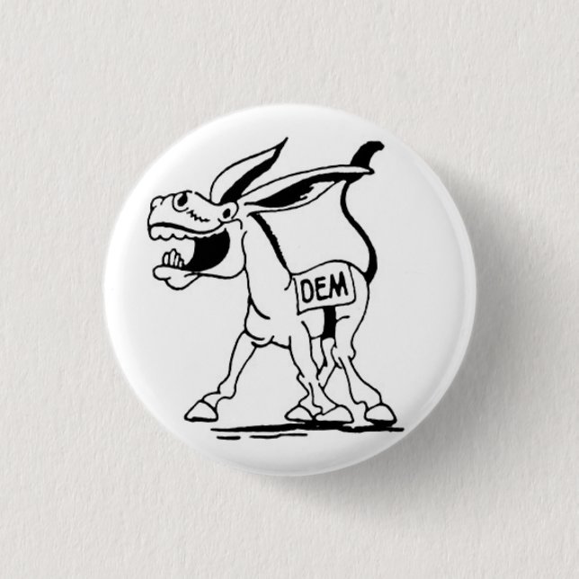 Badge Rond 2,50 Cm démocrate (Devant)