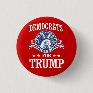 BADGE ROND 2,50 CM DÉMOCRATES POUR TRUMP