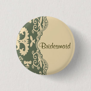 Badge Rond 2,50 Cm demoiselle d'honneur occidentale sage de mariage