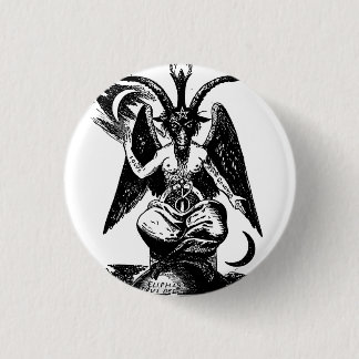 Badge Rond 2,50 Cm Démon Baphomet de Der