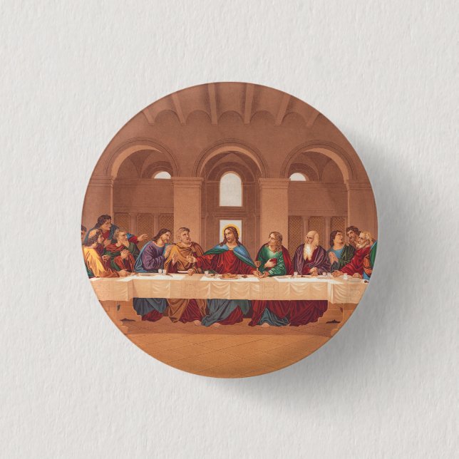 Badge Rond 2,50 Cm Dernière Cène de Jésus-Christ (Devant)