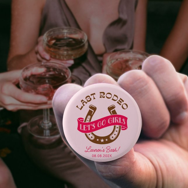 Badge Rond 2,50 Cm Desert Cowgirl Dernier Rodeo Bachelorette Party (Créateur téléchargé)