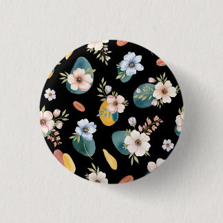 Badge Rond 2,50 Cm Design Abstrait Floral sans joint